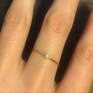 FLASH SALE 14k gold solitaire lab diamond
